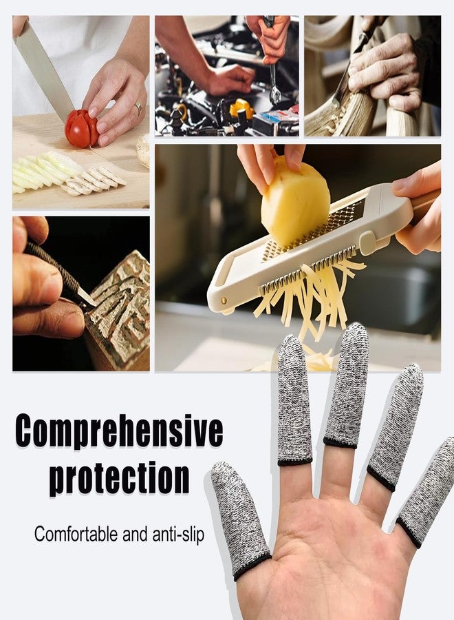 YERGOFE 24 Pieces Finger Cots Cut Resistant - Reusable Finger Covers for Cuts, Gloves Life Extender, Cut Resistant Finger Protectors for Kitchen, Work, Sculpture, Anti-Slip (Pack of 24) - Image 2